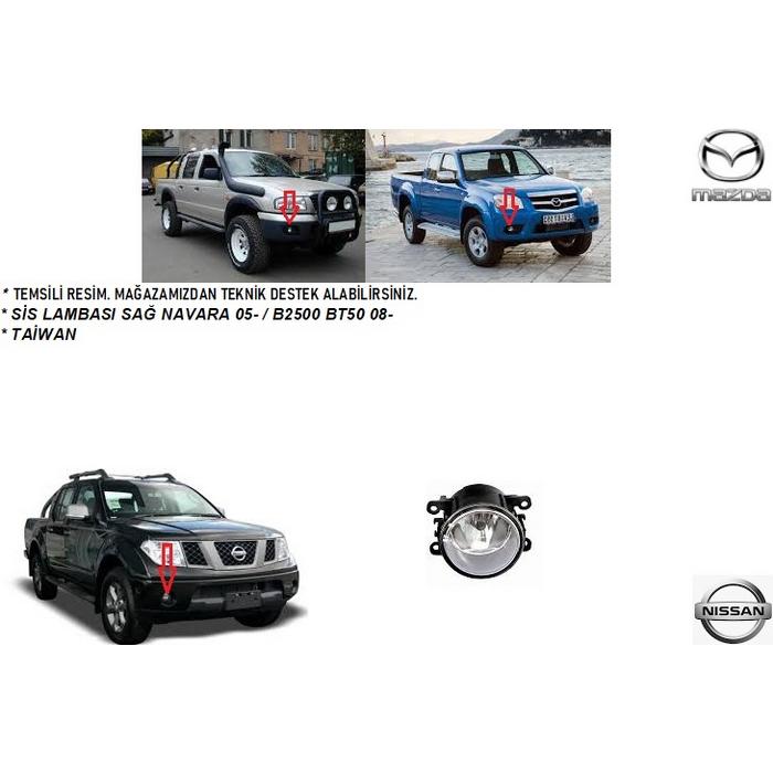 SİS LAMBASI SAĞ NAVARA 05-  B2500 BT50 08-
