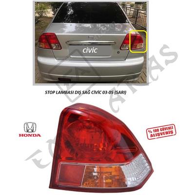 STOP LAMBASI DIŞ SAĞ CİVİC 03-05 (SARI)