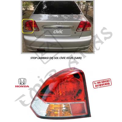 STOP LAMBASI DIŞ SOL CİVİC 03-05 (SARI)