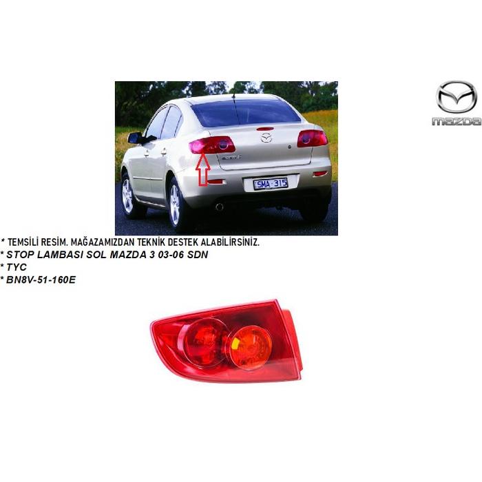 STOP LAMBASI SOL MAZDA 3 03-06 SDN