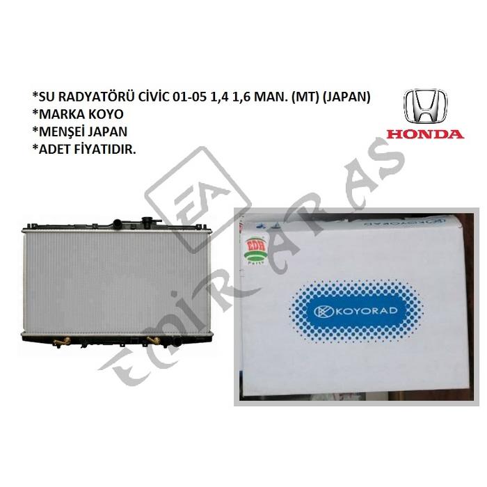 SU RADYATÖRÜ CİVİC 01-05 1,4 1,6 MAN. (MT) (JAPAN)