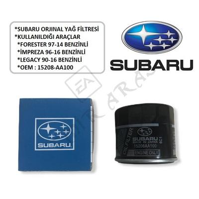 YAĞ FİLTRESİ SUBARU  İMPREZA 99-  FORESTER 99- XV 15- OUTBACK