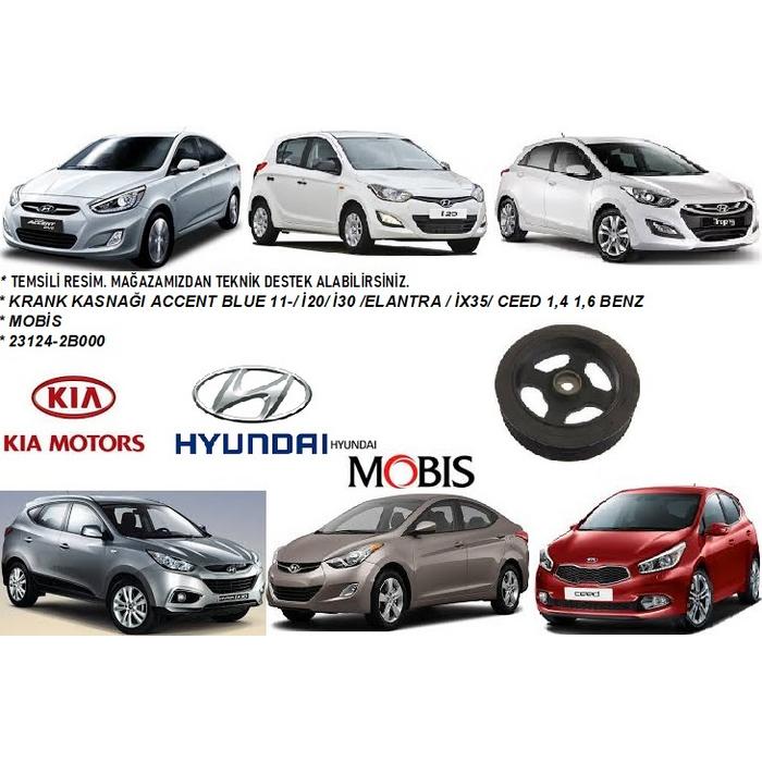 23124-2B000 KRANK KASNAĞI ACCENT BLUE 11- İ20 İ30 ELANTRA 11- 16- İX35 11- SPORTAGE 12- GDİ CEED 1,4 1,6 BENZ