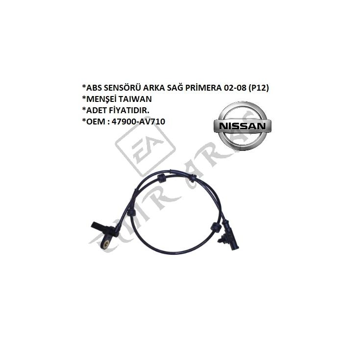 ABS SENSÖRÜ ARKA SAĞ PRİMERA 02-08 (P12)