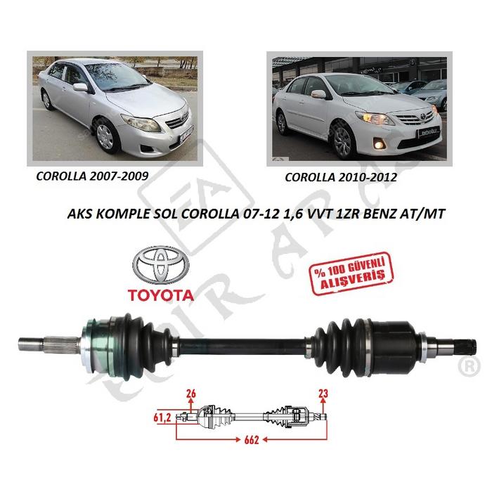 AKS KOMPLE SOL COROLLA 07-12 1,6 1ZR / 12-18 1,33 1NR BENZ (AT MT)