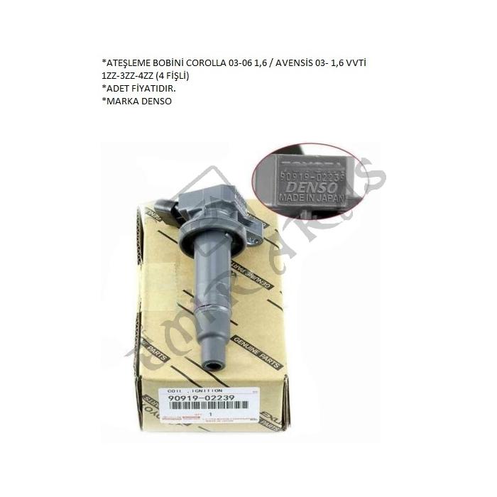 ATEŞLEME BOBİNİ COROLLA 03-06 1,6 AVENSİS 03- 1,6 VVTİ 1ZZ 3ZZ 4ZZ (4 FİŞLİ) DB