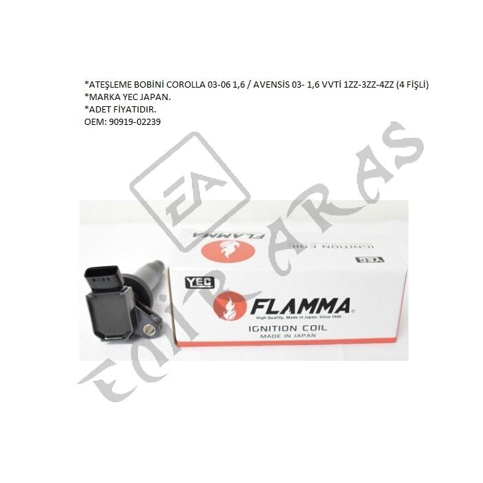 ATEŞLEME BOBİNİ COROLLA 03-06 1,6 AVENSİS 03- 1,6 VVTİ 1ZZ 3ZZ 4ZZ (4 FİŞLİ)