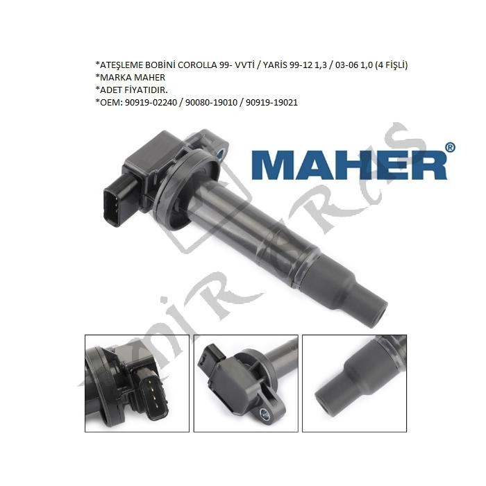 ATEŞLEME BOBİNİ COROLLA 99- VVTİ YARİS 99-12 1,3 03-06 1,0 1SZFE 1NZ (4 FİŞLİ)