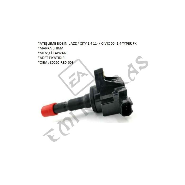 ATEŞLEME BOBİNİ JAZZ CİTY 1,4 11- L13Z CİVİC 06- 1,4 TYPER FK