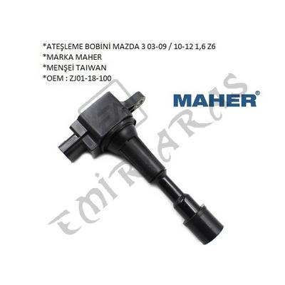 ATEŞLEME BOBİNİ MAZDA 3 03-09 10-12 1,6 Z6 MAZDA 2 07-