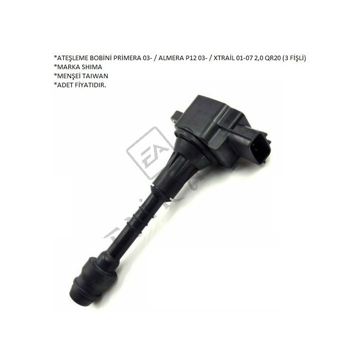 ATEŞLEME BOBİNİ PRİMERA 03- ALMERA P12 03- XTRAİL 01-07 2,0 QR20 (3 FİŞLİ)