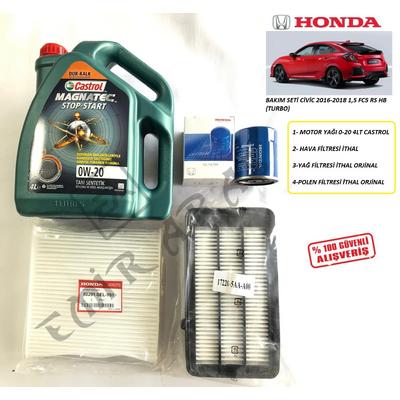 BAKIM SETİ CİVİC 2016-2021 1,5 FK1 RS HB (TURBO) CASTROL 0-20 4LT