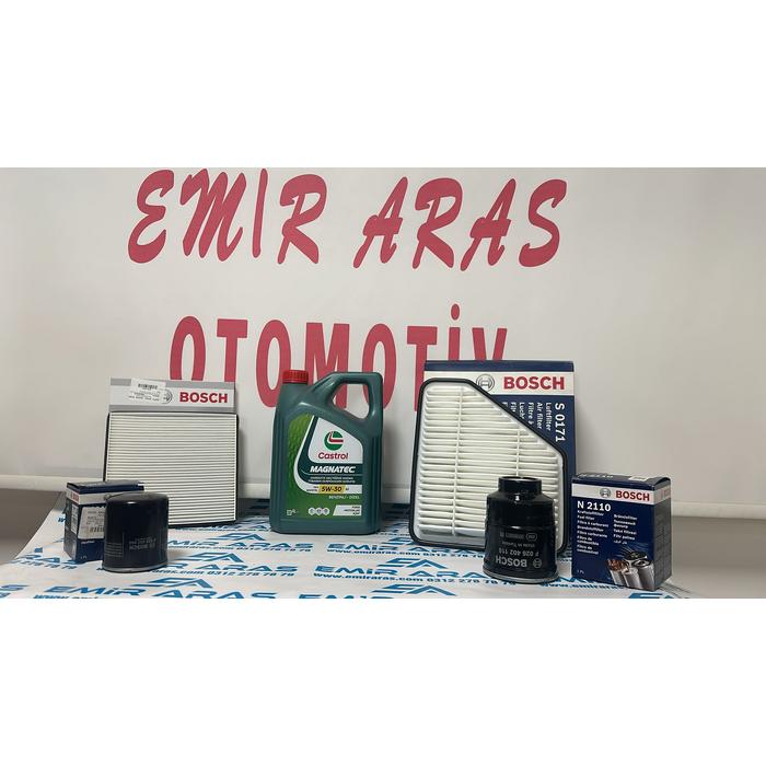 BOSCH BAKIM SETİ COROLLA 07-09 AURİS 07-09 1,4 D4D DİZEL CASTROL 5-30 4LT(MAZOT)