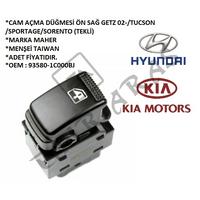 CAM AÇMA DÜĞMESİ ÖN SAĞ GETZ 02- TUCSON SPORTAGE SORENTO (TEKLİ)