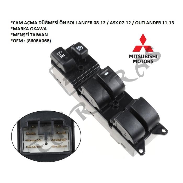 CAM AÇMA DÜĞMESİ ÖN SOL LANCER 08-12 ASX 07-12 OUTLANDER 11-13 (8608A068)