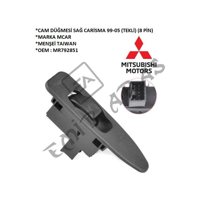 CAM DÜĞMESİ SAĞ CARİSMA 99-05 (TEKLİ) (8 PİN)