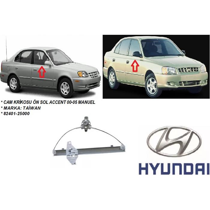 CAM KRİKOSU ÖN SOL ACCENT 00-05 MANUEL