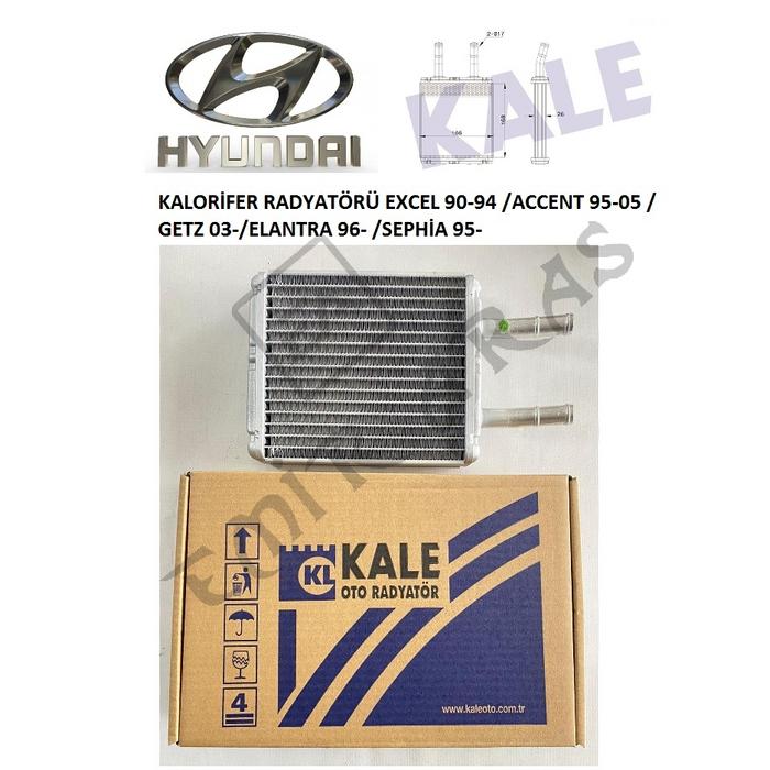 KALORİFER RADYATÖRÜ EXCEL 90-94 ACCENT 95-05 GETZ 03 ELANTRA 96 SEPHİA 95-