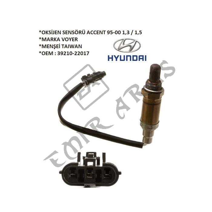 OKSİJEN SENSÖRÜ ACCENT 95-00 1,3 1,5 (39210-22017) (DİŞİ)