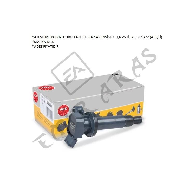 U5029 ATEŞLEME BOBİNİ COROLLA 03-06 1,6 AVENSİS 03- 1,6 VVTİ 1ZZ 3ZZ 4ZZ (4 FİŞLİ)